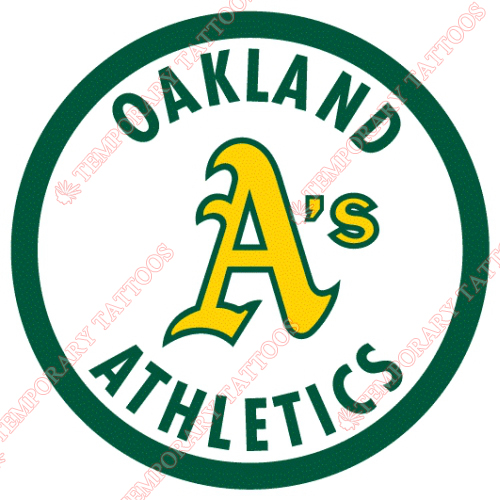 Oakland Athletics Customize Temporary Tattoos Stickers NO.1796